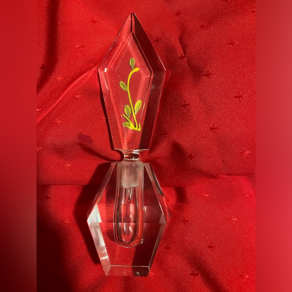 1970s Vintage Crystal Perfume Bottle